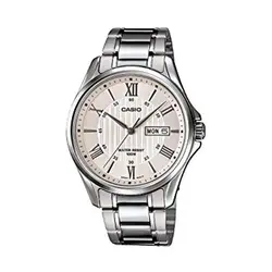 Casio Men's Silver Dial Stainless Steel Band Watch MTP-1384D-7AVDF