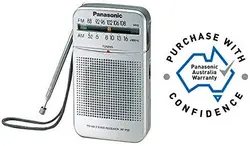 Panasonic RF-P50d Pocket AM/FM Radio Silver RF-P50D