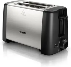 Philips Daily Collection Toaster HD4825/91, in a compact metal design, Great toast, no matter fresh or frozen, Defrost and toast bread straight from frozen, Variable browning control.