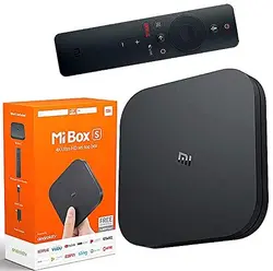 Mi Box S, Smart TV Box, Intelligent 4K Ultra HD Media Player, work with Projector, TVs & Mobile Phones, powered by Android 8.1, - International Version- Black