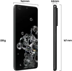 Samsung Galaxy S20 Ultra 5G, 12GB RAM, 128GB, Cosmic Black - UAE Version + Samsung Galaxy Buds Plus