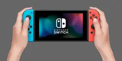 Nintendo Switch Extended Battery Life with Neon Blue and Neon Red Joy?Con (2019)
