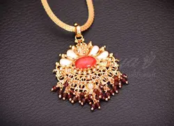 Coral Red Colour Chain Locket L12