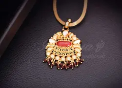 Coral Red Crystal Design Locket