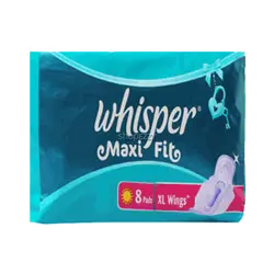 WHISPER MAXI FIT 8 PADS