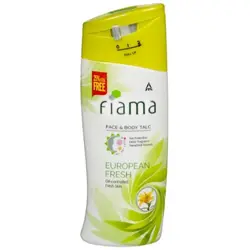 FIAMA FACE & BODY TALC EUROPEAN FRESH 125GM