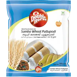 DOUBLE HORSE SAMBA WHEAT PUTTU PODI 500 GRAMS