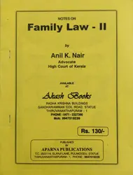 Family Law-II - Anil K Nair (Notes)