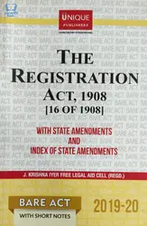 The Registration Act, 1908 - Bare Act 2019-20