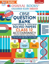 Plus Two - Oswaal Accountancy Chapterwise & Topicwise Question Bank For CBSE Students - For 2023 Exam 