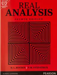 Real Analysis | HL Royden, PM Fitzpatrick | Fourth Edition | Pearson