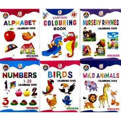 Jolly Kids Colouring Books For Kids (Set of 6 Colouring Books) 