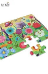 Jigsaw Puzzle (24 Piece + Fun Fact Book Inside) Flowers