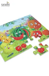 Jigsaw Puzzle (24 Piece + Fun Fact Book Inside) Fruits