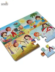 Jigsaw Puzzle (24 Piece + Fun Fact Book Inside) Seasons
