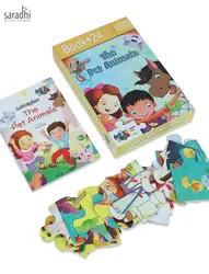Jigsaw Puzzle (24 Piece + Fun Fact Book Inside) Pet Animals