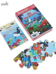 Jigsaw Puzzle (24 Piece + Fun Fact Book Inside) Sea Animals