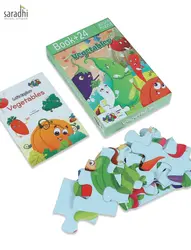 Jigsaw Puzzle (24 Piece + Fun Fact Book Inside) Vegetables