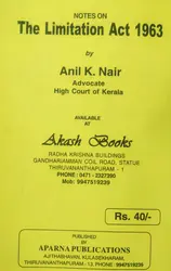 THE LIMITATION ACT-1963-ANIL K NAIR-APARNA PUBLICATIONS-NOTES