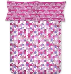 Bombay Dyeing Breeze 120 TC Cotton Double Bedsheet with 2 Pillow Covers - Pink