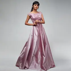 Satin fabricated double umbrella gown 