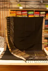 Black soft silk saree