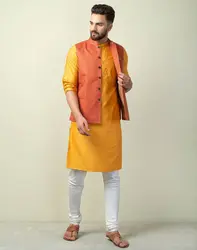FabIndia Silk Dobby Nehru Jacket