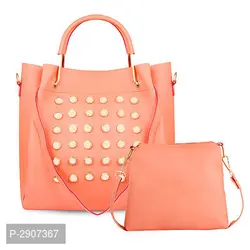 Stylish Leatherette Handbag with Sling Bag Combo