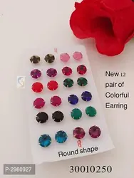 Latest Designer Stud Earring Set Pack of 12 Pairs