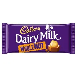 Cadbury Dairy Milk whole nut chocolate bar