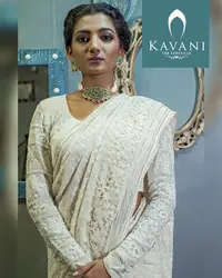 Hand embroidery bridal saree