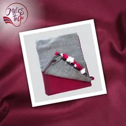 Grey and Maroon Pure Khadi Cotton Saree 