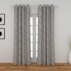 Fancy Contemporary Semi-Blackout Door Curtain Pair 