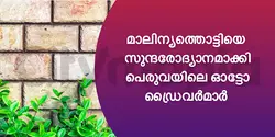 മാലിന്യത്തൊട്ടിയെ സുന്ദരോദ്യാനമാക്കി പെരുവയിലെ ഓട്ടോ ഡ്രൈവർമാർ 
