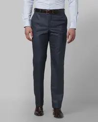 Park Avenue Medium Blue Regular Fit Trouser