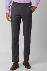 Peter England Grey Formal Trousers