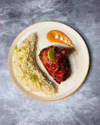 Roasted Chicken with Garlic Rice