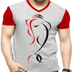 Tripr Printed Men V-neck Multicolor T-Shirt