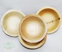 Disposable party palm leaf plates and bowls (5 inch)