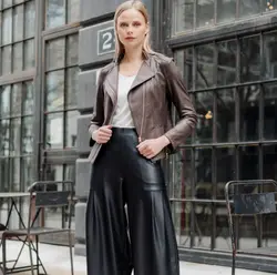 Brown Vegan Leather Jacket