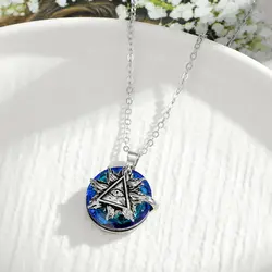 Retro Sun Blue Evil Eye Necklace