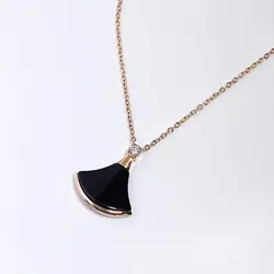 Titanium Steel Classic Shell Skirt Necklace