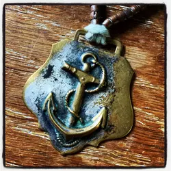 Brass Anchor Necklace