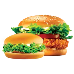 Snacker + Crunchy Chicken Burger