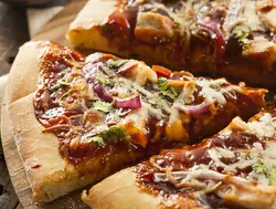BBQ chicken pizza